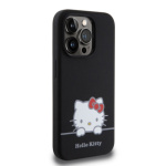 Hello Kitty Liquid Silicone Daydreaming Logo Zadní Kryt pro iPhone 15 Pro Black, HKHCP15LSKCDKK