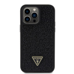 Guess Rhinestones Triangle Metal Logo Kryt pro iPhone 15 Pro Max Black, GUHCP15XHDGTPK