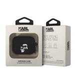 Karl Lagerfeld 3D Logo NFT Karl and Choupette Silikonové Pouzdro pro AirPods Pro Black, KLAPRUNKC