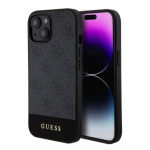 Guess PU 4G Stripe MagSafe Zadní Kryt pro iPhone 15 Black, GUHMP15SG4GLGR