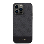 Guess PU 4G Stripe MagSafe Zadní Kryt pro iPhone 15 Pro Max Black, GUHMP15XG4GLGR