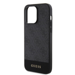 Guess PU 4G Stripe MagSafe Zadní Kryt pro iPhone 15 Pro Max Black, GUHMP15XG4GLGR