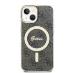 Guess IML 4G MagSafe Zadní Kryt pro iPhone 15 Brown, GUHMP15SH4STW