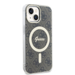 Guess IML 4G MagSafe Zadní Kryt pro iPhone 15 Brown, GUHMP15SH4STW