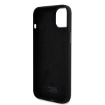 Karl Lagerfeld Liquid Silicone Ikonik NFT Zadní Kryt pro iPhone 15 Plus Black, KLHCP15MSNIKBCK