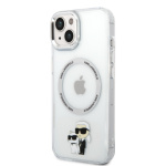 Karl Lagerfeld IML Karl and Choupette MagSafe Zadní Kryt pro iPhone 15 Plus Transparent, KLHMP15MHNKCIT