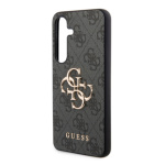 Guess PU 4G Metal Logo Zadní Kryt pro Samsung Galaxy S24 Grey, GUHCS24S4GMGGR