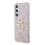 Guess PU 4G Metal Logo Zadní Kryt pro Samsung Galaxy S24 Pink, GUHCS24S4GMGPI