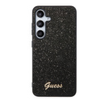 Guess PC/TPU Glitter Flakes Metal Logo Zadní Kryt pro Samsung Galaxy S24 Black, GUHCS24SHGGSHK