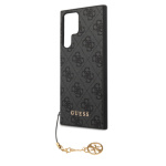 Guess 4G Charm Zadní Kryt pro Samsung Galaxy S24 Ultra Grey, GUHCS24LGF4GGR