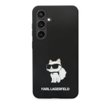 Karl Lagerfeld Liquid Silicone Choupette NFT Zadní Kryt pro Samsung Galaxy S24 Black, KLHCS24SSNCHBCK