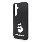 Karl Lagerfeld Liquid Silicone Choupette NFT Zadní Kryt pro Samsung Galaxy S24 Black, KLHCS24SSNCHBCK