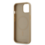 Karl Lagerfeld PU Karl Heads Pattern Magsafe Zadní Kryt pro iPhone 15 Beige, KLHMP15SPGKHPHE