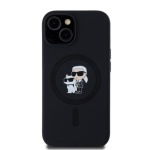 Karl Lagerfeld Liquid Silicone Karl and Choupette Magsafe Zadní Kryt pro iPhone 14 Black, KLHMP14SSCMKCRHK