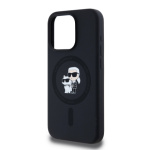 Karl Lagerfeld Liquid Silicone Karl and Choupette Magsafe Zadní Kryt pro iPhone 14 Pro Black, KLHMP14LSCMKCRHK