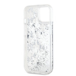 Karl Lagerfeld Liquid Glitter Monogram Gradient Zadní Kryt pro iPhone 14 White, KLHCP14SLKLGKCCH