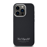 Karl Lagerfeld Grained PU Hotel RSG Zadní Kryt pro iPhone 13 Pro Max Black, KLHCP13XPGWCMKHK