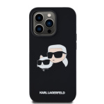 Karl Lagerfeld Liquid Silicone Double Heads Magsafe Zadní Kryt pro iPhone 14 Pro Max Black, KLHMP14XSKCHPPLK