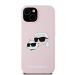 Karl Lagerfeld Liquid Silicone Double Heads Magsafe Zadní Kryt pro iPhone 15 Pink, KLHMP15SSKCHPPLP