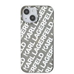 Karl Lagerfeld IML Electroplated Repeated Logo Zadní Kryt pro iPhone 15 Silver, KLHCP15SHKFOEMS