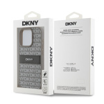 DKNY PU Leather Repeat Pattern Tonal Stripe Zadní Kryt pro iPhone 14 Pro Max Beige, DKHCP14XPRTHSLE