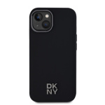 DKNY PU Leather Stack Logo Magsafe Zadní Kryt pro iPhone 15 Black, DKHMP15SPSMCSLK