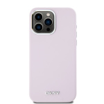 DKNY Liquid Silicone Silver Metal Logo Magsafe Zadní Kryt pro iPhone 15 Pro Max Pink, DKHMP15XSMCHLP