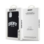 DKNY Liquid Silicone Arch Logo MagSafe Zadní Kryt pro iPhone 15 Plus Black, DKHMP15MSNYACH