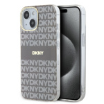 DKNY PC/TPU Repeat Pattern Tonal Stripe Magsafe Zadní Kryt pro iPhone 13 Beige, DKHMP13MHRHSEE