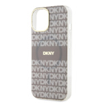 DKNY PC/TPU Repeat Pattern Tonal Stripe Magsafe Zadní Kryt pro iPhone 13 Beige, DKHMP13MHRHSEE