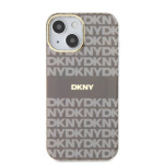 DKNY PC/TPU Repeat Pattern Tonal Stripe Magsafe Zadní Kryt pro iPhone 14 Beige, DKHMP14SHRHSEE