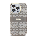 DKNY PC/TPU Repeat Pattern Tonal Stripe Magsafe Zadní Kryt pro iPhone 14 Pro Beige, DKHMP14LHRHSEE