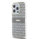 DKNY PC/TPU Repeat Pattern Tonal Stripe Magsafe Zadní Kryt pro iPhone 14 Pro Beige, DKHMP14LHRHSEE