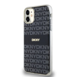 DKNY PC/TPU Repeat Pattern Tonal Stripe Magsafe Zadní Kryt pro iPhone 11 Black, DKHMN61HRHSEK