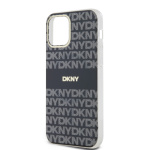 DKNY PC/TPU Repeat Pattern Tonal Stripe Magsafe Zadní Kryt pro iPhone 12/12 Pro Black, DKHMP12MHRHSEK