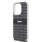 DKNY PC/TPU Repeat Pattern Tonal Stripe Magsafe Zadní Kryt pro iPhone 13 Pro Max Black, DKHMP13XHRHSEK