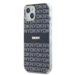 DKNY PC/TPU Repeat Pattern Tonal Stripe Magsafe Zadní Kryt pro iPhone 14 Black, DKHMP14SHRHSEK