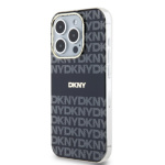 DKNY PC/TPU Repeat Pattern Tonal Stripe Magsafe Zadní Kryt pro iPhone 14 Pro Black, DKHMP14LHRHSEK