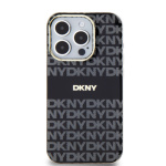 DKNY PC/TPU Repeat Pattern Tonal Stripe Magsafe Zadní Kryt pro iPhone 15 Pro Black, DKHMP15LHRHSEK