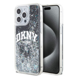 DKNY Liquid Glitter Arch Logo Zadní Kryt pro iPhone 12/12 Pro Black, DKHCP12MLBNAEK