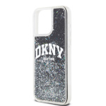 DKNY Liquid Glitter Arch Logo Zadní Kryt pro iPhone 13 Pro Black, DKHCP13LLBNAEK