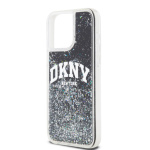 DKNY Liquid Glitter Arch Logo Zadní Kryt pro iPhone 14 Pro Max Black, DKHCP14XLBNAEK