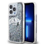 DKNY Liquid Glitter Arch Logo Zadní Kryt pro iPhone 15 Pro Black, DKHCP15LLBNAEK