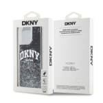 DKNY Liquid Glitter Arch Logo Zadní Kryt pro iPhone 15 Pro Max Black, DKHCP15XLBNAEK