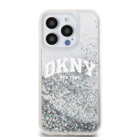 DKNY Liquid Glitter Arch Logo Zadní Kryt pro iPhone 14 Pro Max Transparent, DKHCP14XLBNAET