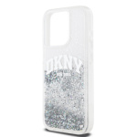 DKNY Liquid Glitter Arch Logo Zadní Kryt pro iPhone 14 Pro Max Transparent, DKHCP14XLBNAET