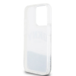 DKNY Liquid Glitter Arch Logo Zadní Kryt pro iPhone 15 Pro Transparent, DKHCP15LLBNAET