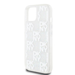 DKNY Liquid Glitter Checkered Pattern Zadní Kryt pro iPhone 15 Transparent, DKHCP15SLCPEPT