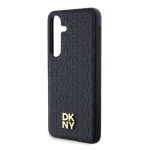 DKNY PU Leather Repeat Pattern Stack Logo Magsafe Zadní Kryt pro Samsung Galaxy S24 Black, DKHMS24SPSHRPSK