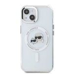 Karl Lagerfeld IML K&CH Heads Metal Frame MagSafe Zadní Kryt pro iPhone 13 Transparent, KLHMP13MHLSKCH